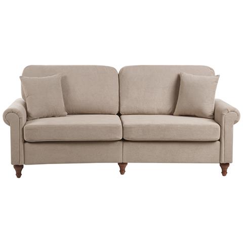 Divano 3 Posti Ginnerup Tessuto Tortora - Foto 2