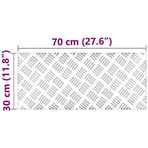 Dischi Quadrati 2 pcs Argento 70 x 30 cm Alluminio - Foto 8