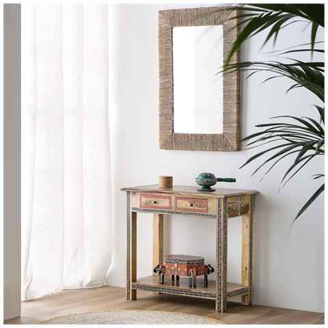 Portagioie In Legno Dipinto A Mano Multicolore 33x20x15h - Foto 2
