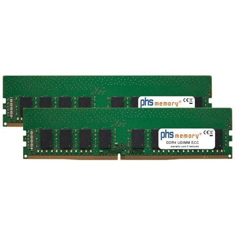 Kit Memoria Ram Da 32gb (2x16gb) Phs Per Dell Precision 3430 Tower Ddr4 Udimm Ecc 2666mhz Pc4-2666v-e (sp284177) - Foto 1