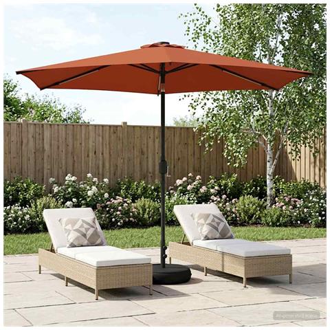 Parasol da Giardino con Luci LED 300 x 300 cm Poliestere - Foto 2