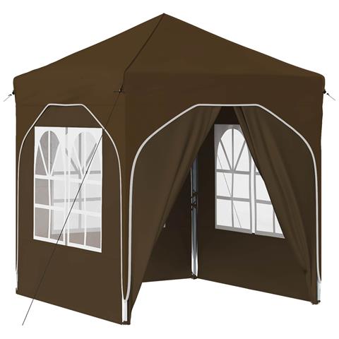 Tenda per feste a pop-up 192 x 192 x 245 cm Tortora - Foto 1