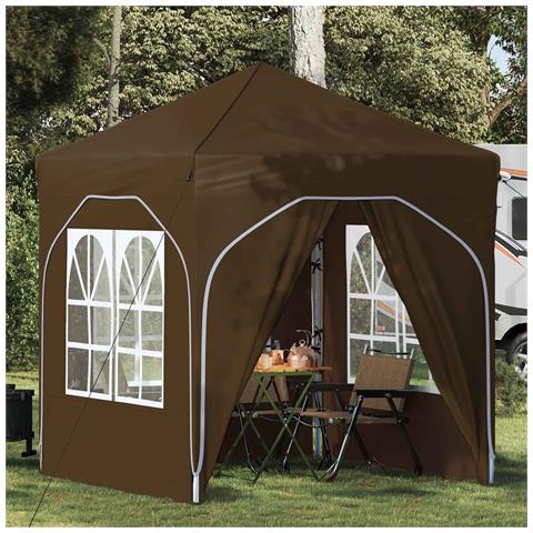 Tenda per feste a pop-up 192 x 192 x 245 cm Tortora - Foto 2