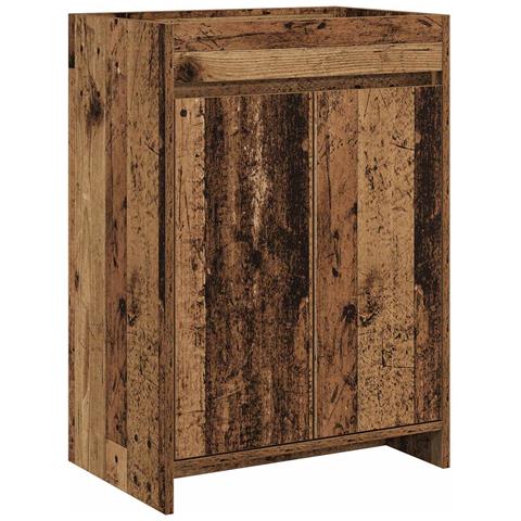 Mobiletto da Bagno Sotto Lavabo Legno antico 56 x 37,5 x 81 cm - Foto 1