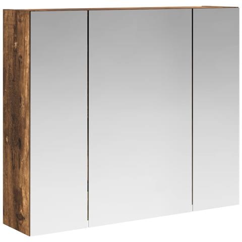 Mobiletto per specchio da bagno Rovere fumé 60 x 14,5 x 50 cm - Foto 1