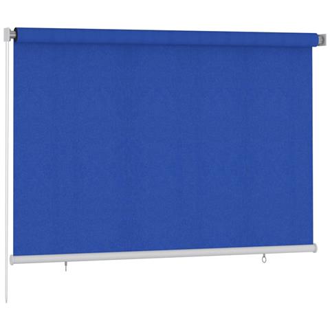 Tenda a Rullo per Esterni 225 (L) x140 (A) cm Blu HDPE - Foto 2