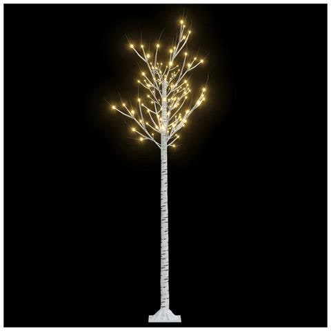 Albero Natale 200 LED 1,8 m Salice Bianco Caldo Interno Esterno - Foto 1