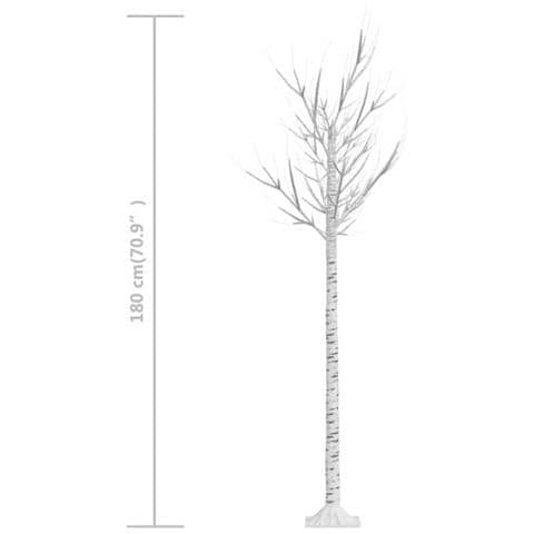 Albero Natale 200 LED 1,8 m Salice Bianco Caldo Interno Esterno - Foto 8