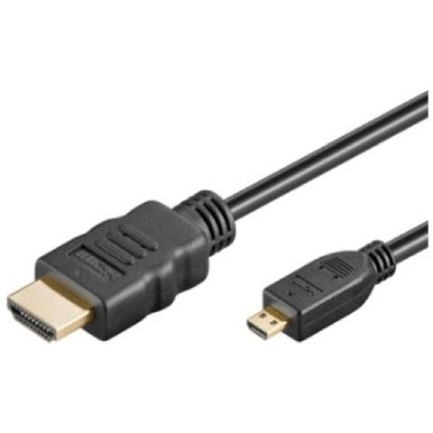 Cavo Hdmi High Speed With Ethernet Connettori Micro Hdmi "D" Maschio / Hdmi "A" Maschio Mt. 2 - Foto 2