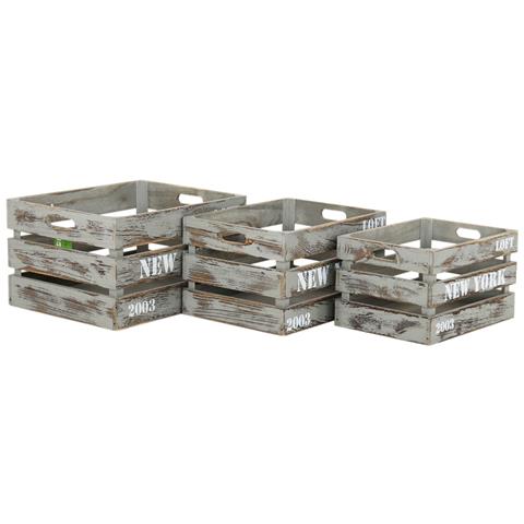 Jace - Set Di 3 Cassette In Legno - Foto 5