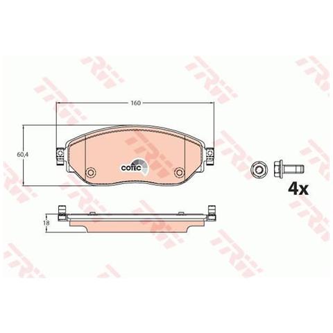 Kit Pastiglie Freno Gdb2096 - Foto 1