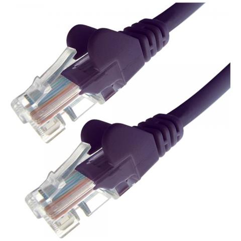 Group Gear 0.3m Cat6 Cavo Di Rete 0,3 M U / utp [ utp] Porpora (0.3m Purple Rj45 Utp Cat6 - Stranded Flush Moulded)  - Foto 1