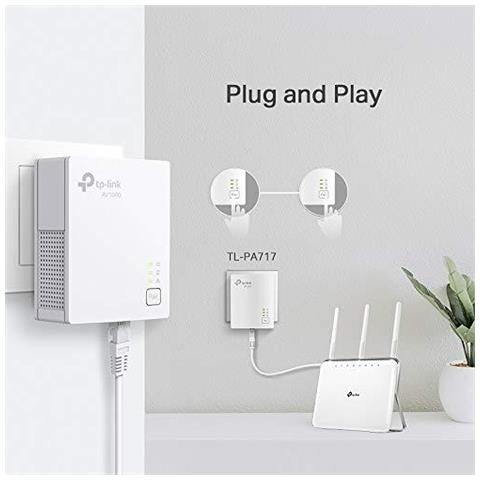 Tl-pa717 Kit 1000 Mbit / s Collegamento Ethernet Lan Bianco 2 Pezzo[ i] (Av1000 - Gigabit Powerline Starter Kit - Bridge - Gige, Homeplug Av [ hpav] , Homeplug Av [ hpav] 2.0 - Wall-pluggable)  - Foto 7