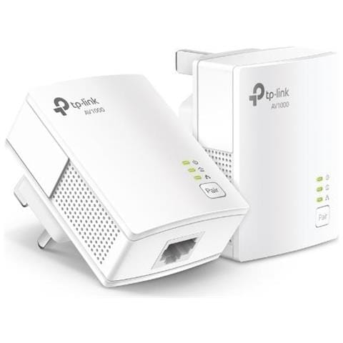 Tl-pa717 Kit 1000 Mbit / s Collegamento Ethernet Lan Bianco 2 Pezzo[ i] (Av1000 - Gigabit Powerline Starter Kit - Bridge - Gige, Homeplug Av [ hpav] , Homeplug Av [ hpav] 2.0 - Wall-pluggable)  - Foto 1