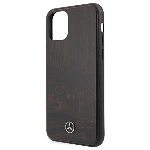 Mercedes Benz - Cover Della Serie Wood Line Rosewood Per Iphone 11 Pro, Colore: Marrone - Foto 2