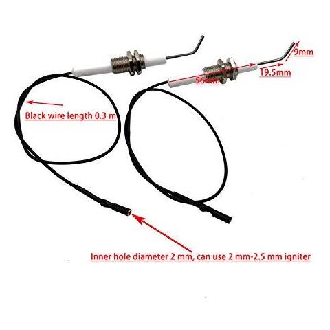 Meter Stella Pulsante Piezo Accenditore Con Filettato Universale Ceramica Scintilla Elettrodo Di Accensione Cavo Spina 03 Contatore Elettronico Dispositivo Set Di 2 - Foto 4