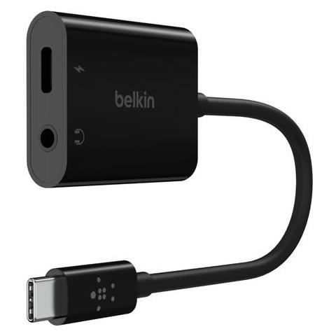 RockStar 3,5mm Audio- und USB-C Ladeadap. schw. NPA004btBK - Foto 1