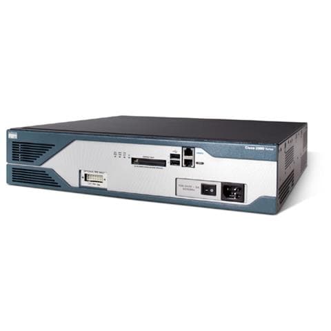 Cisco 2821, Ethernet, Fast Ethernet, Gigabit Ethernet, DES, 3DES, AES 128, AES 192, & AES 256, 2U, 128 MB, 256 MB, 11,4 kg - Foto 1