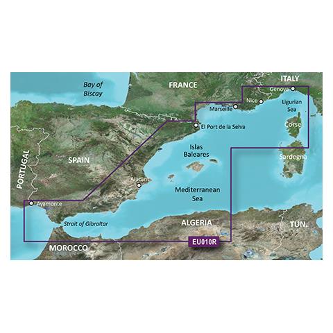 Cartografia Mediterranean Sea Genova-Ayamonte MicroSD / SD Europa - Foto 2