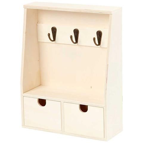Portachiavi In Legno 28,5 X 22 X 8 Cm - Foto 1