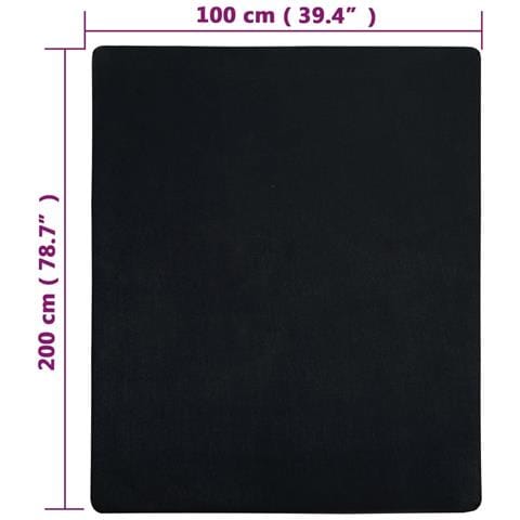 Lenzuola Con Angoli Jersey 2pz Nero 100x200 Cm Cotone - Foto 4