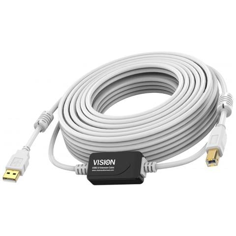 Tc 10musb+ / 2 Cavo Usb 10 M Usb 2.0 Usb A Usb B Bianco - Foto 1