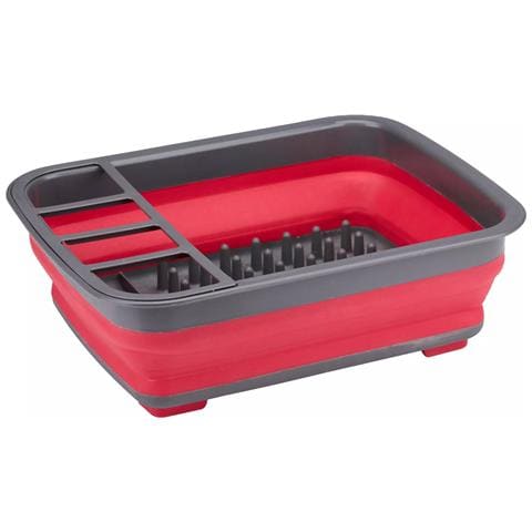 Scolapiatti Pieghevole In Silicone Con Scomparto Per Posate 36x31x12cm - Foto 1