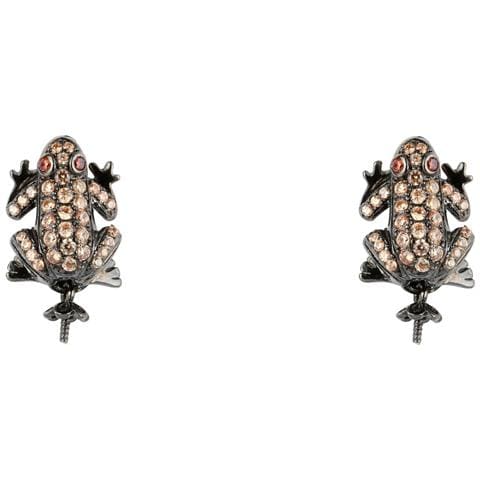 Gioielleria Jla-ear-frog4. Pendente, Colore Nero Marrone. Donna. - In ordine - Foto 2