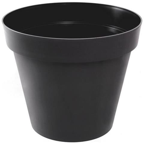 Vaso Di Fiori Rotondi Toscani Ø 30 X Altezza 26 Cm - 10 L - Grigio Antracite - Foto 1