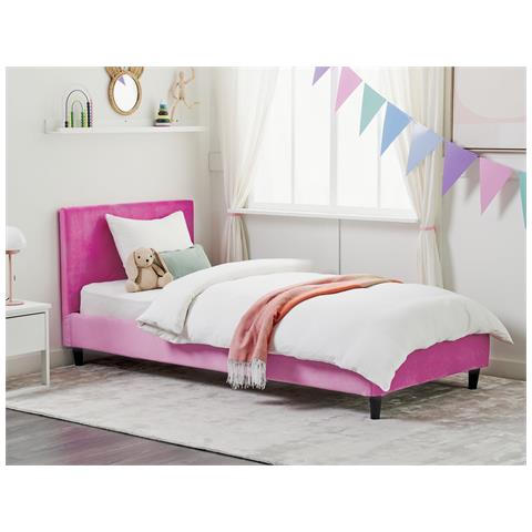 Letto Velluto Fitou 90 X 200 Cm Fucsia - Foto 1