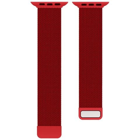 Cinturino Per Apple Watch 38/40/41mm Acciaio Inox Stile Milanese, Rosso - Foto 4