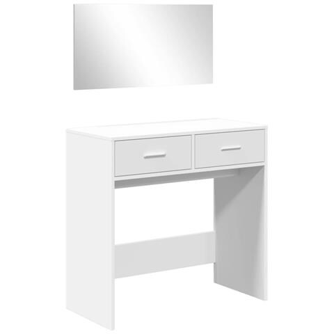 Toeletta Con Specchio Bianco 80x39x80 Cm - Foto 2
