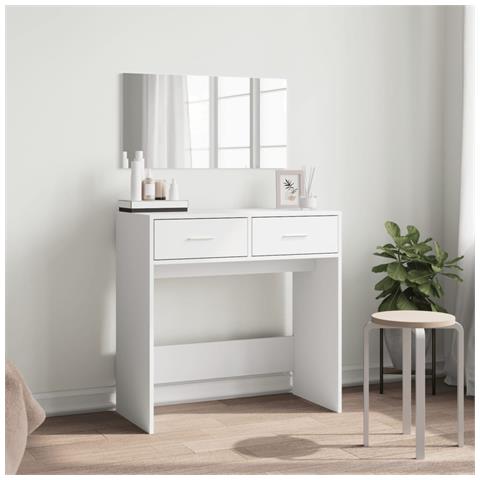 Toeletta Con Specchio Bianco 80x39x80 Cm - Foto 3