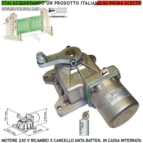 Motore Elettrico 230 V In Alluminio Pressofuso Ingranaggi In Metallo Under Ricambio Per Cassa Fondazione Con Sblocco A - Foto 1