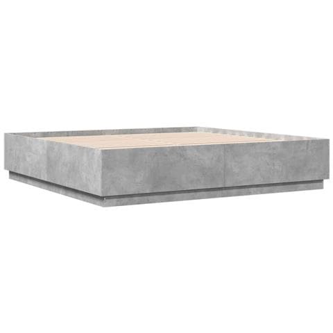 Giroletto Luci Led Grigio Cemento 200x200 Cm Legno Multistrato - Foto 3