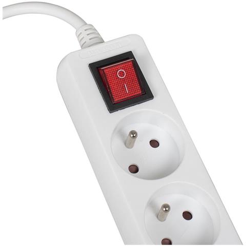 Cavo Di Prolunga 1,5mb 5gn+0+interruttore 3x1,0mm 10a Ip20 (lb0085-1,5) Va0309-1,5 - Foto 2