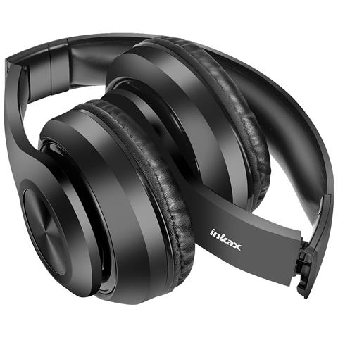 Cuffie a Padiglione HP-55 Pieghevoli con Bluetooth Microfono Incorporato Colore Nero - Foto 2