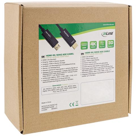 Cavo HDMI AOC, High Speed HDMI with Ethernet, 4K / 60Hz, M /M 15m - Foto 2