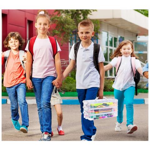 Scatole Trasparenti Per Ufficio 2 Pezzi Pieghevoli - Organizza Il Tuo Spazio! - Foto 2