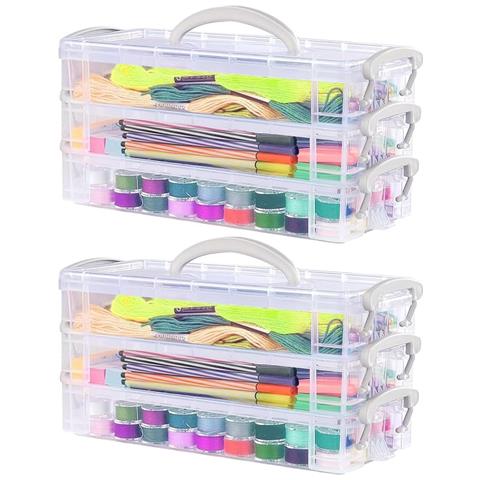 Scatole Trasparenti Per Ufficio 2 Pezzi Pieghevoli - Organizza Il Tuo Spazio! - Foto 1