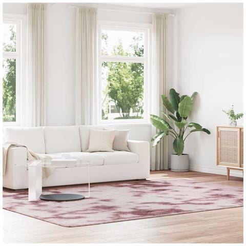 Tappeto Shaggy a Pelo Lungo NAVARRA Rosa Antico 240x340 cm - Foto 1