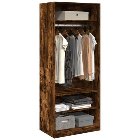 Armadio Rovere Fumo 80x50x200 Cm In Legno Multistrato - Foto 3