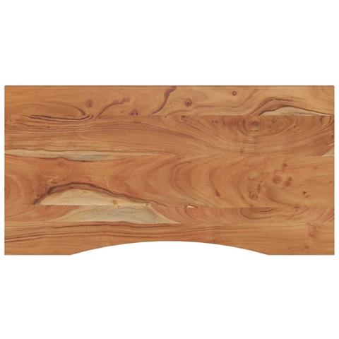 Piano Scrivania 110x60x2,5cm Rettangolare Legno Massello Acacia - Foto 2