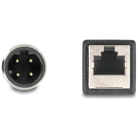 Cavo M12 codificato D a 4 pin maschio per RJ45 femmina PVC 0,5 m - Foto 3