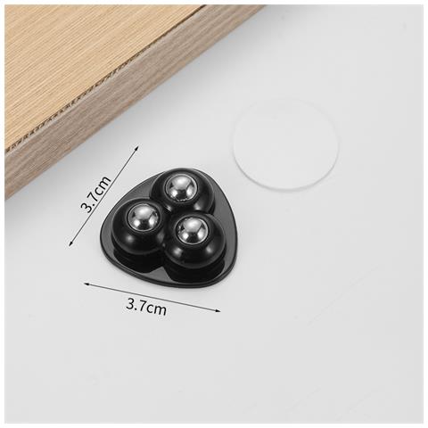 16 Rotelle Girevoli Autoadesive, Capacità Di Carico 50 Libbre Black - Foto 1