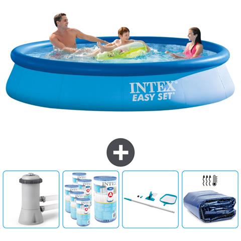 Piscina Fuori Terra - In Giro - 366x366x76 Cm - Blu - Include Accessori Coordinati Cb93 - Foto 1