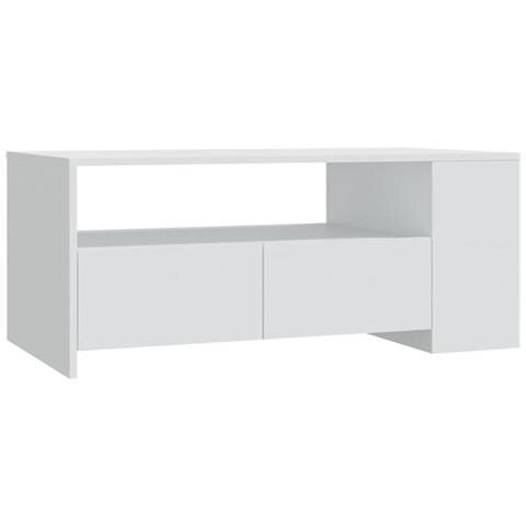 Lusso Casadino -  Tavolino Da Salotto Bianco 102x55x42 Cm In Legno Multistrato - Foto 1