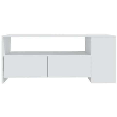 Lusso Casadino -  Tavolino Da Salotto Bianco 102x55x42 Cm In Legno Multistrato - Foto 2