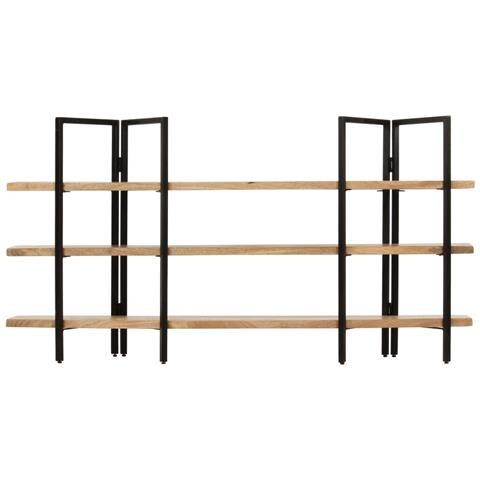 Lusso Casadino -  Libreria A 3 Livelli 160x31x80 Cm In Legno Massello Di Mango - Foto 1