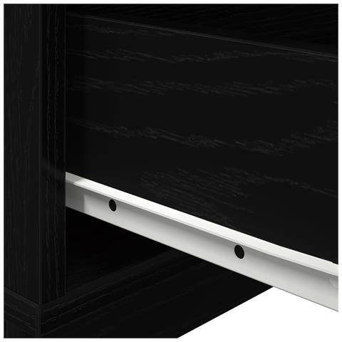 Comodino con luci LED Rovere nero 100x36x49 cm - Foto 9